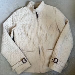 Merona Cream Quilted Puffer Jacket size Small